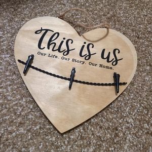 "This is Us" Hanging Sign with Photo Clips